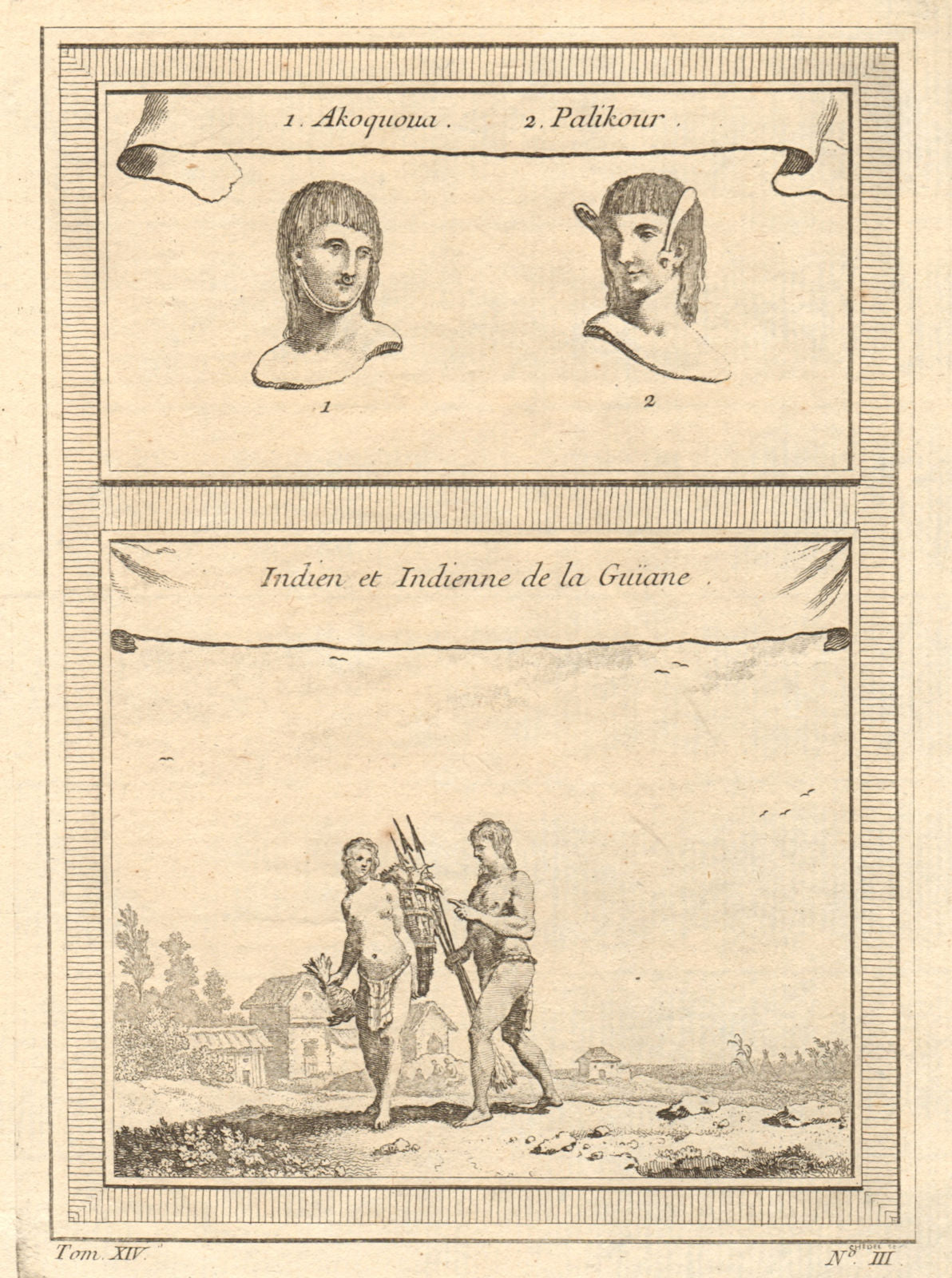 Indigenous people of the Guyanas, Amapa & Roraima. Akawaio. Palikur 1757 print